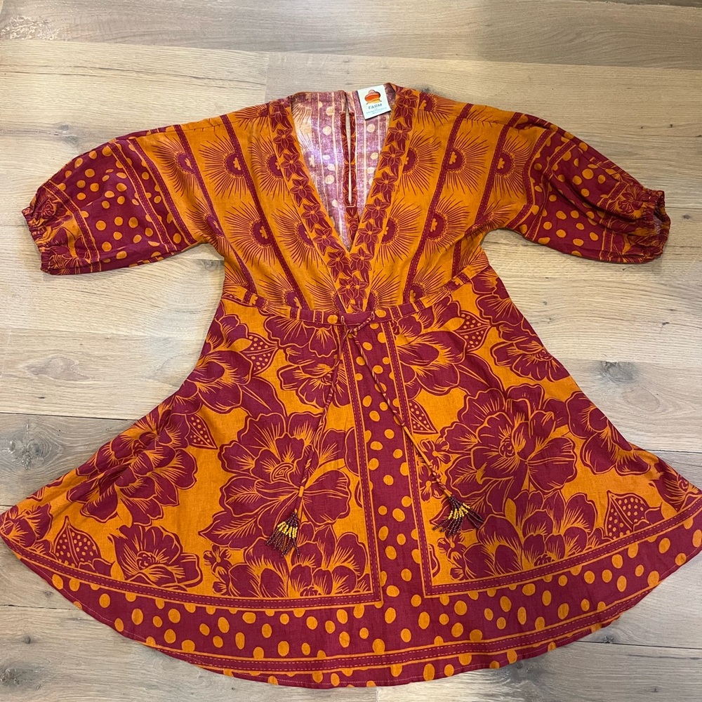 FARM rio for Anthropologie sun vacation dress XXS